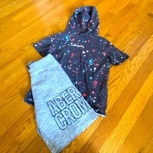 Abercrombie top and force shorts